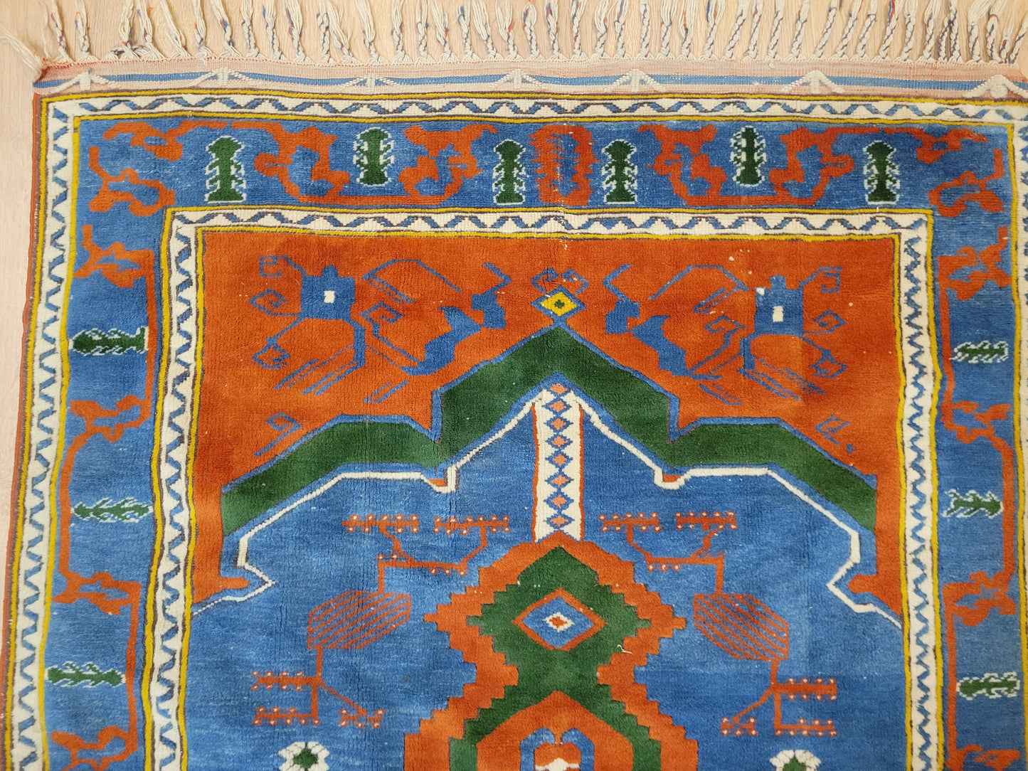 Kazak Teppich Wolle geometrisches Medaillon traditionell