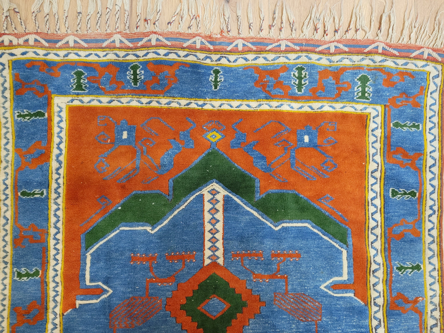 Kazak Teppich Wolle geometrisches Medaillon traditionell