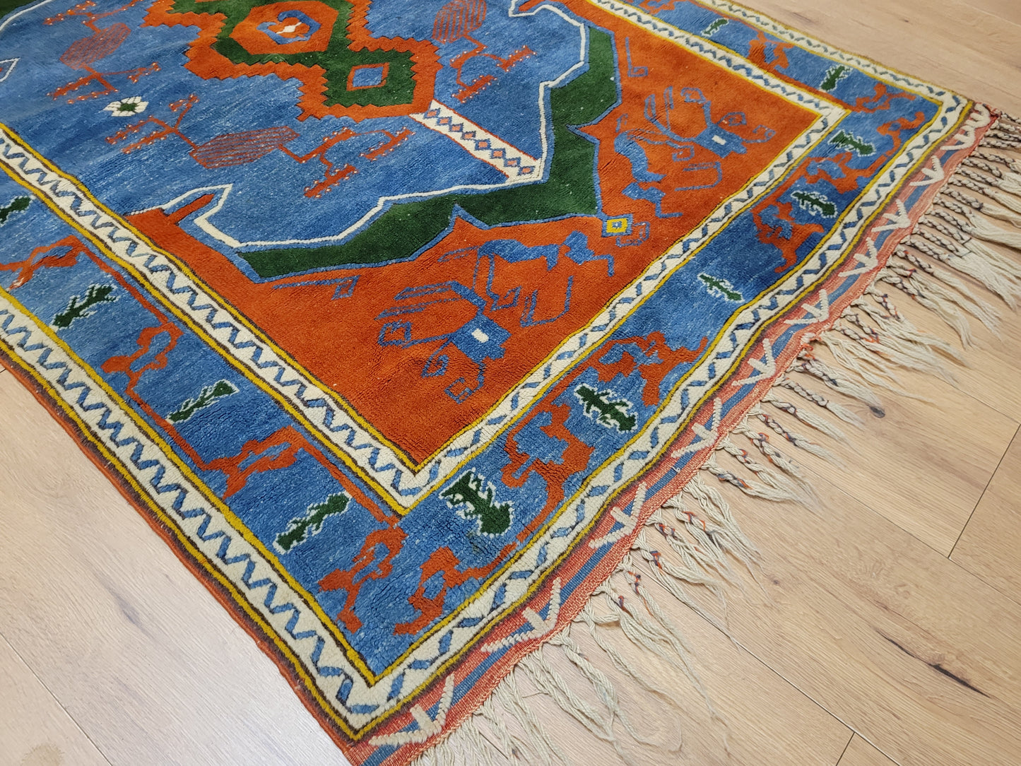 Kazak Teppich Wolle geometrisches Medaillon traditionell