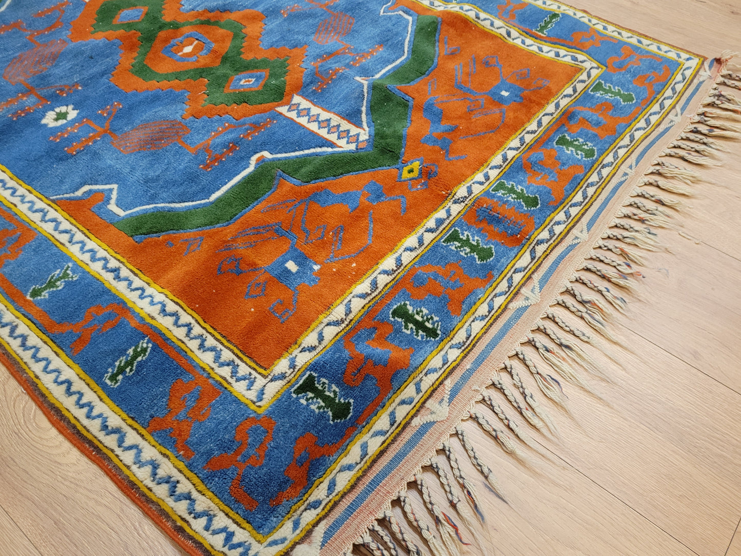 Kazak Teppich Wolle geometrisches Medaillon traditionell