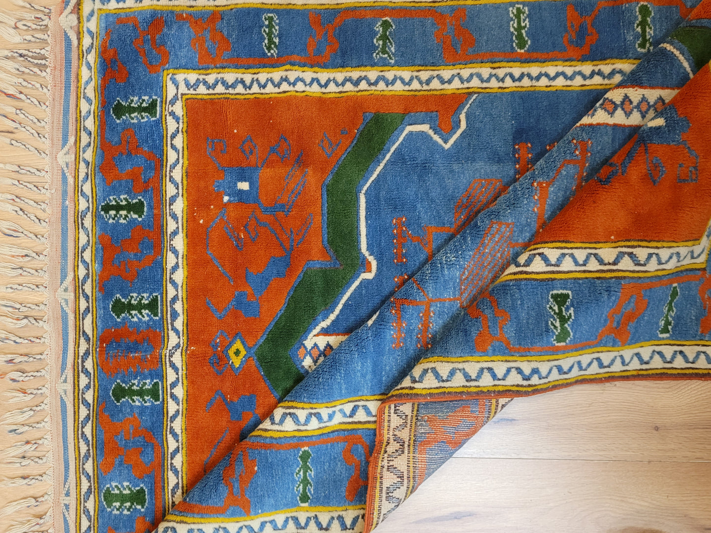 Kazak Teppich Wolle geometrisches Medaillon traditionell