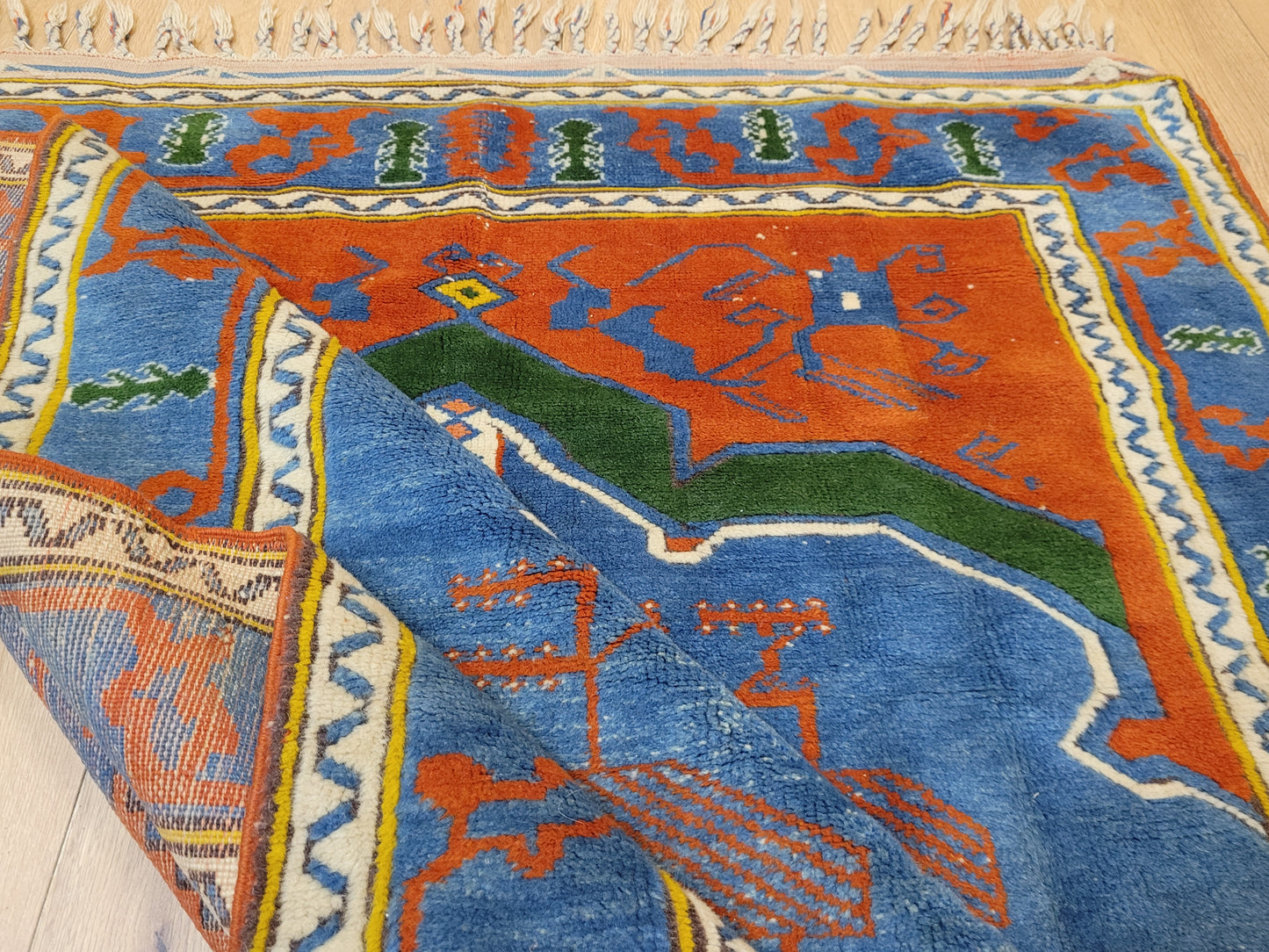 Kazak Teppich Wolle geometrisches Medaillon traditionell