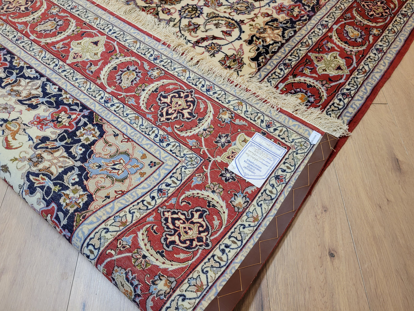 Isfahan Teppich Korkwolle und Seide feine Knüpfkunst