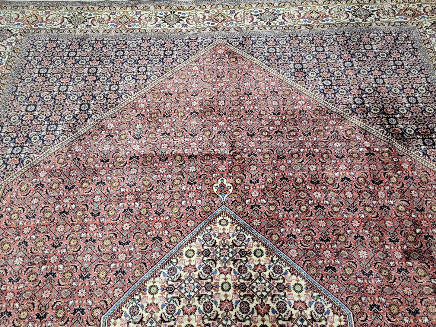 Bidjar Teppich Korkwolle Hexagon Medaillon fein handgeknüpft