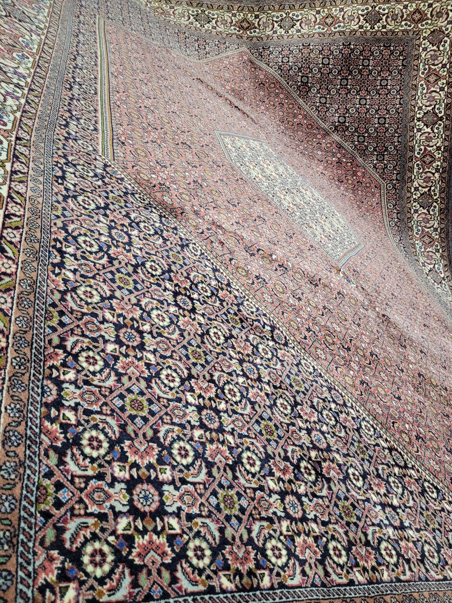 Bidjar Teppich Korkwolle Hexagon Medaillon fein handgeknüpft