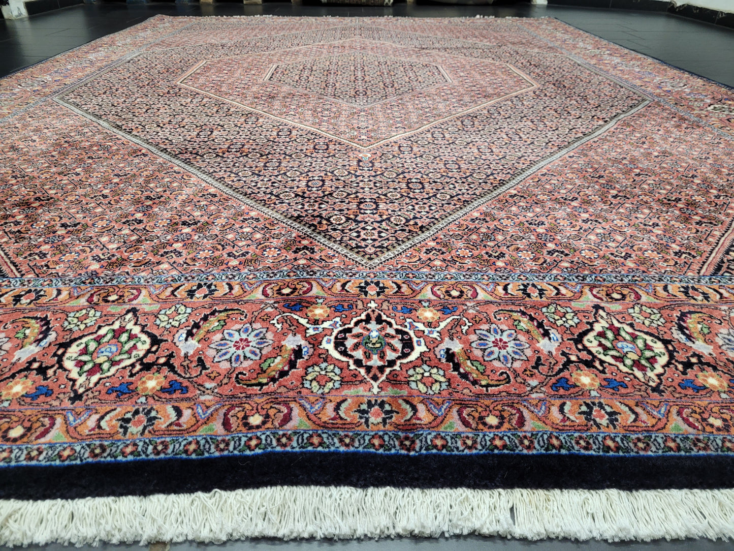 Bidjar Teppich Korkwolle signiert feine Knüpfung