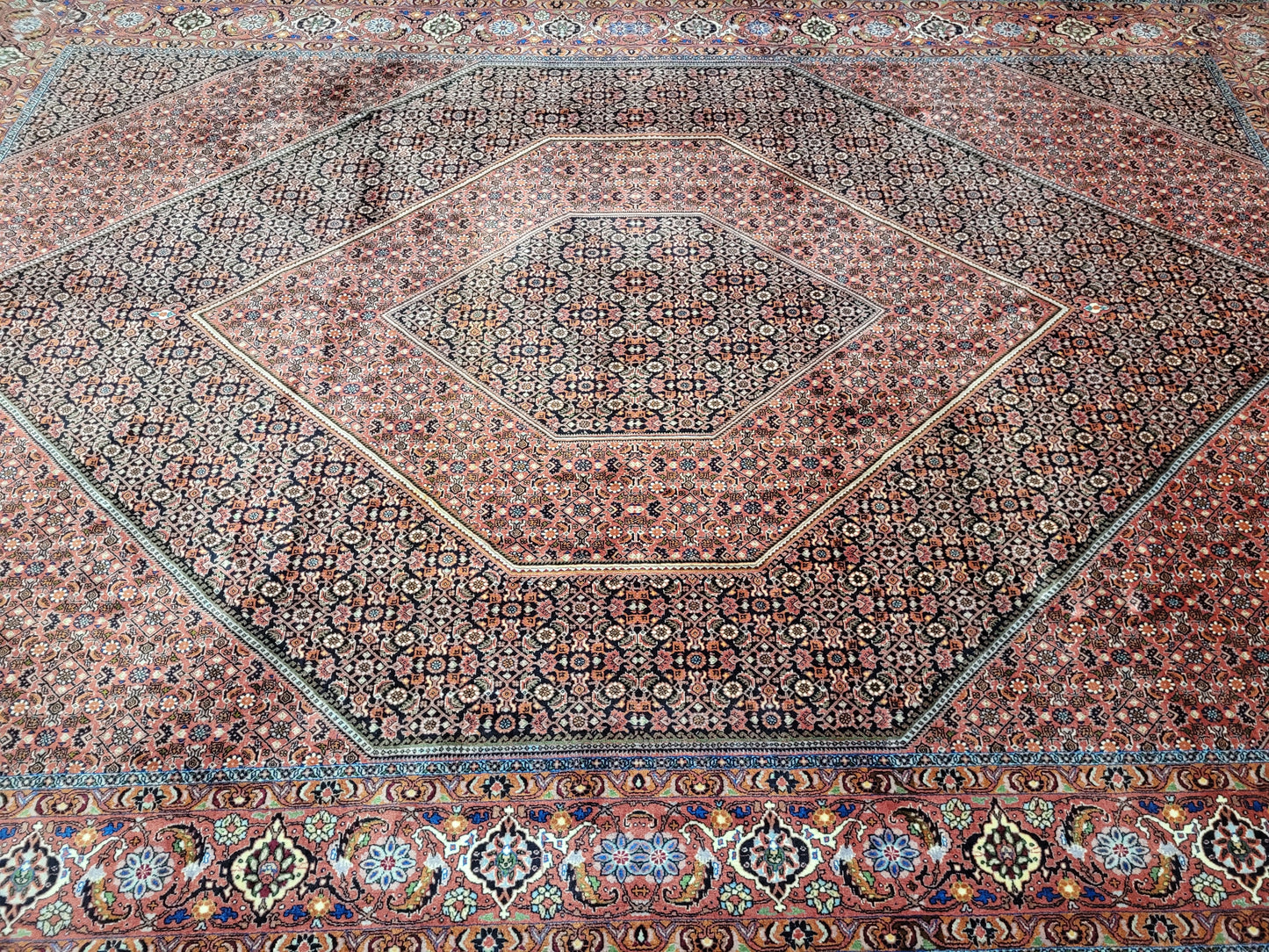 Bidjar Teppich Korkwolle signiert feine Knüpfung