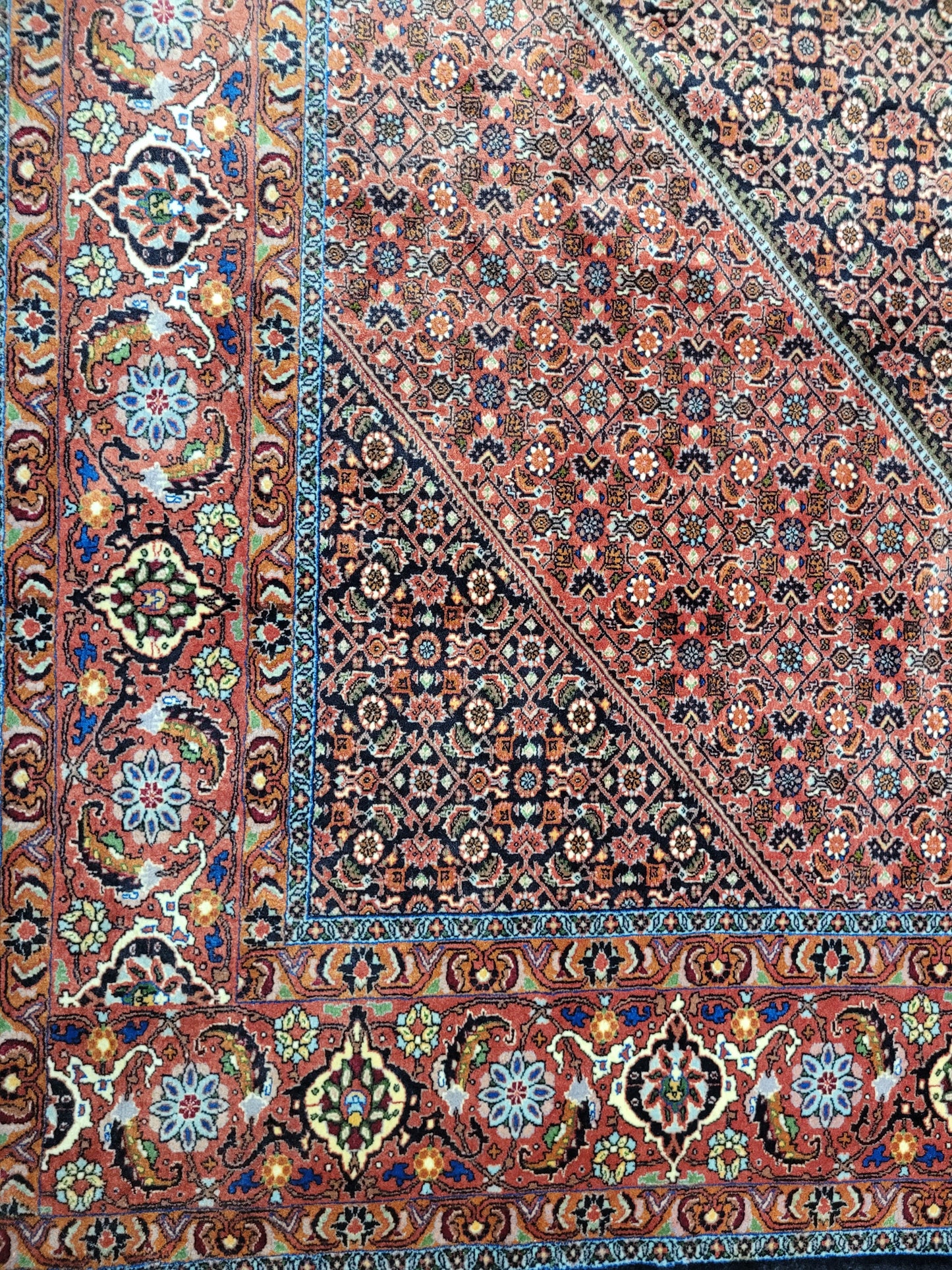 Bidjar Teppich Korkwolle signiert feine Knüpfung