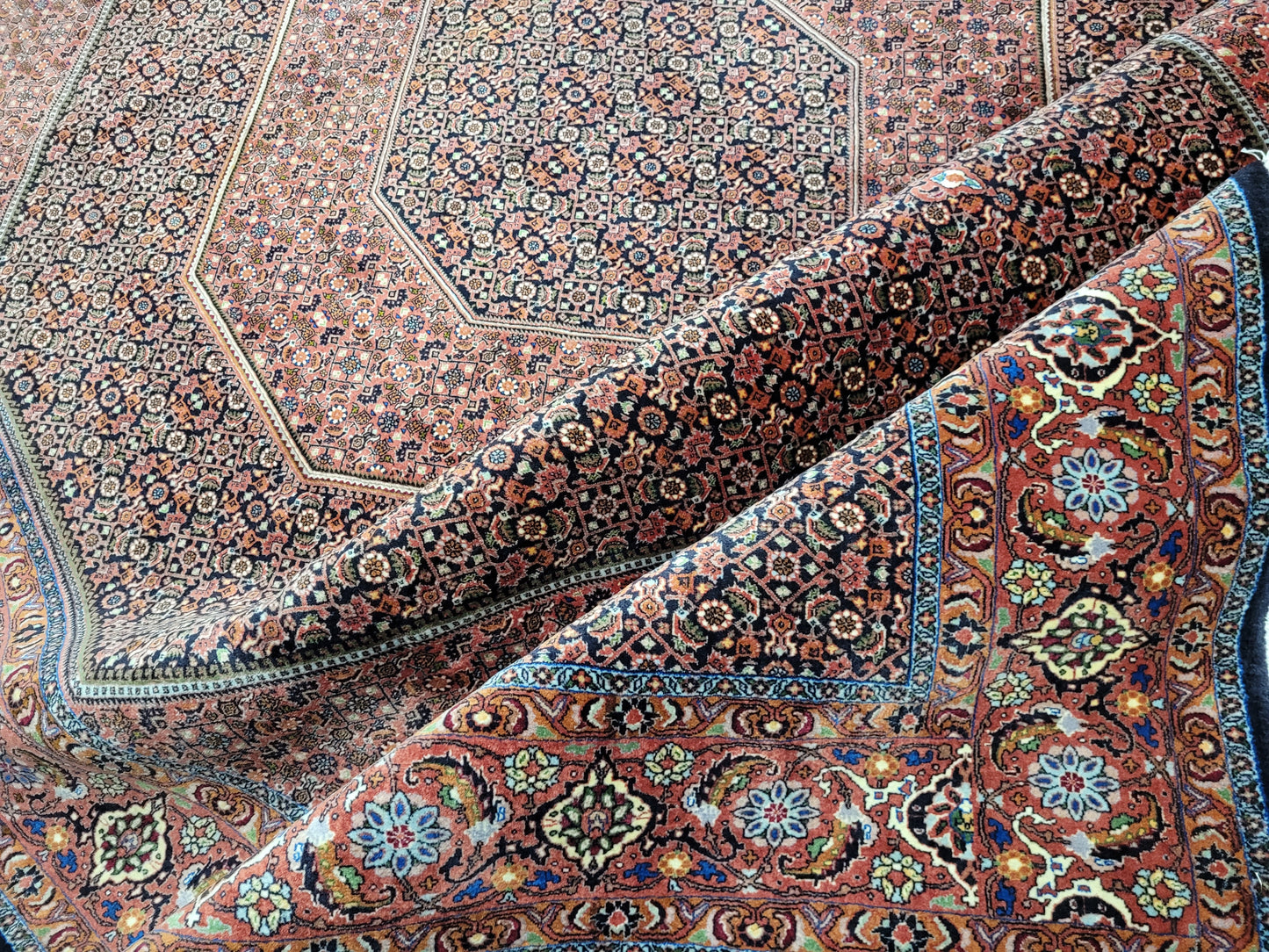 Bidjar Teppich Korkwolle signiert feine Knüpfung