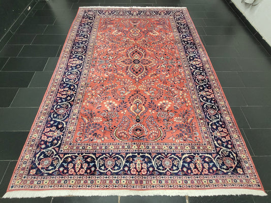 Sarough Teppich Wolle signiert florales Design