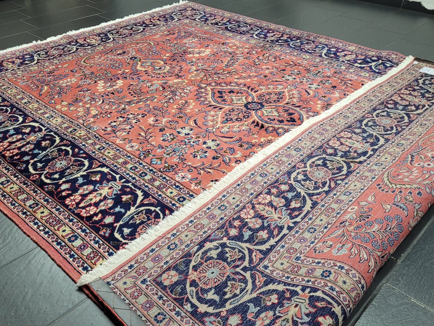 Sarough Teppich Wolle signiert florales Design