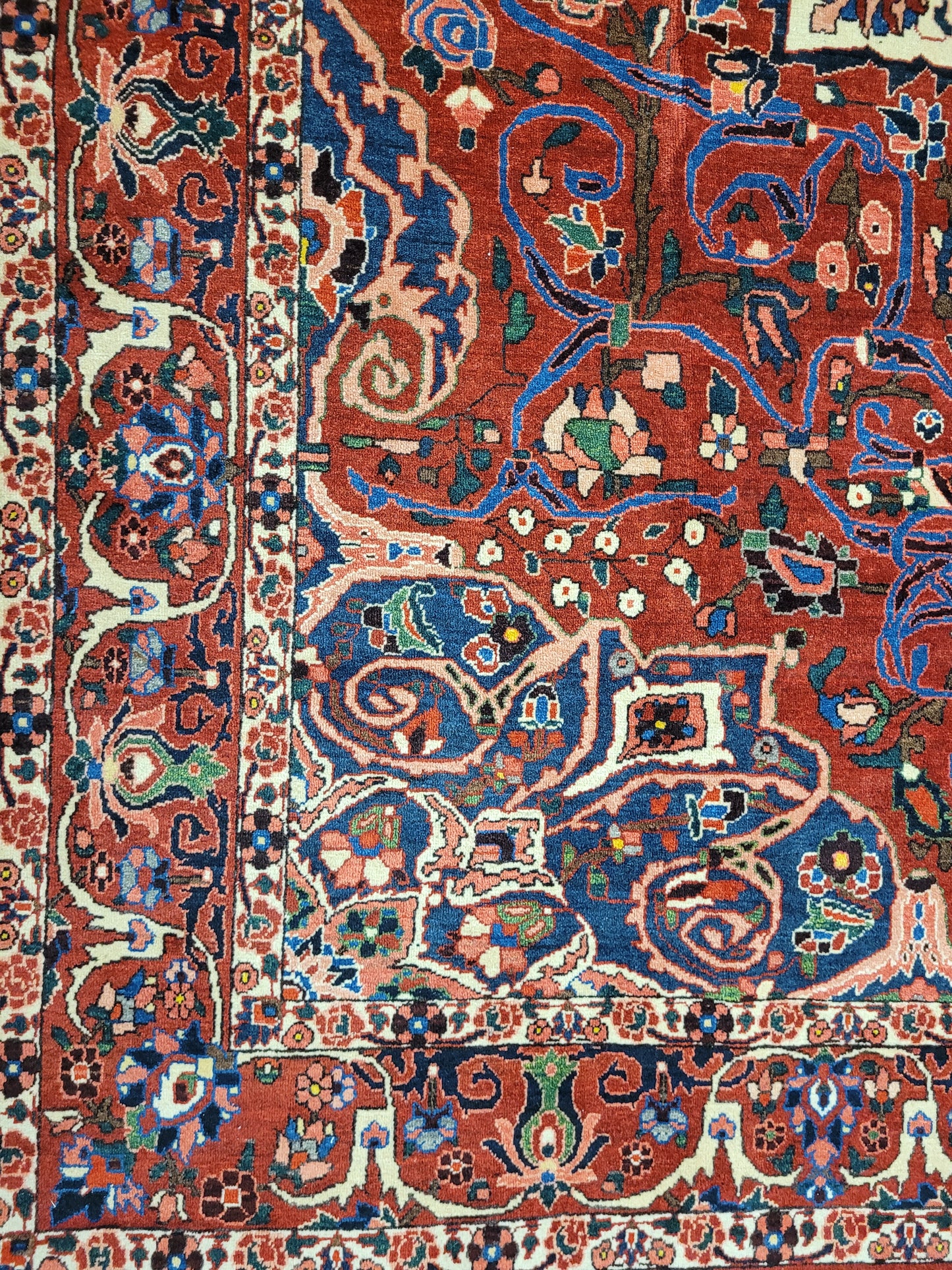 Heriz Teppich Korkwolle alt Medaillonmuster