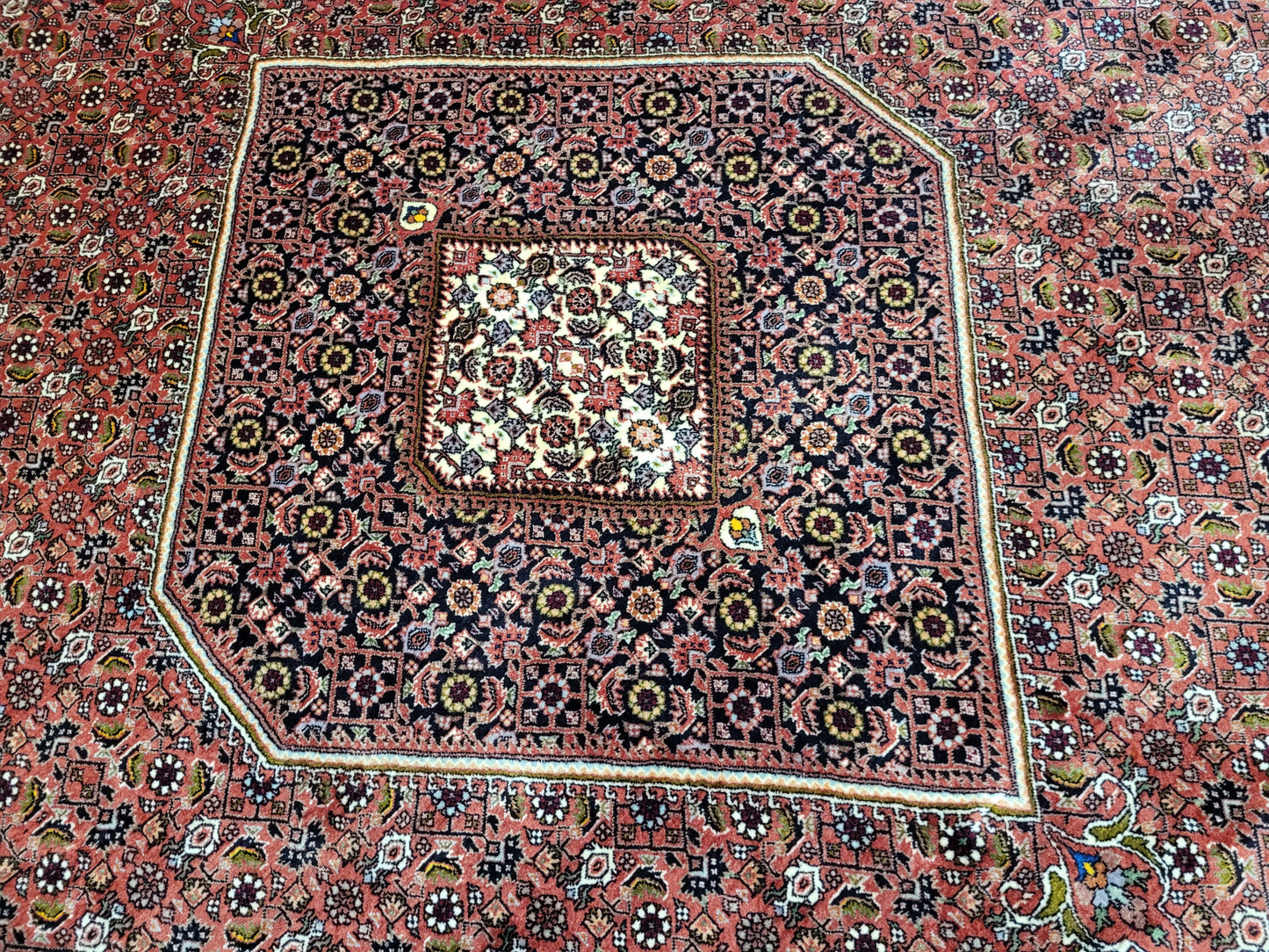 Bidjar Teppich Korkwolle feine Knüpfung großes Rhombus-Medaillon