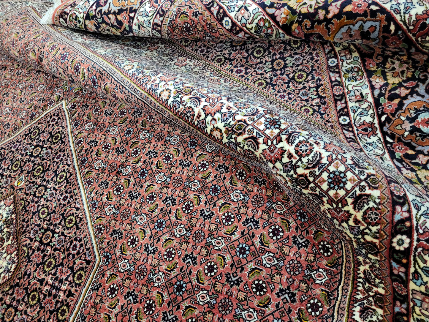 Bidjar Teppich Korkwolle feine Knüpfung großes Rhombus-Medaillon