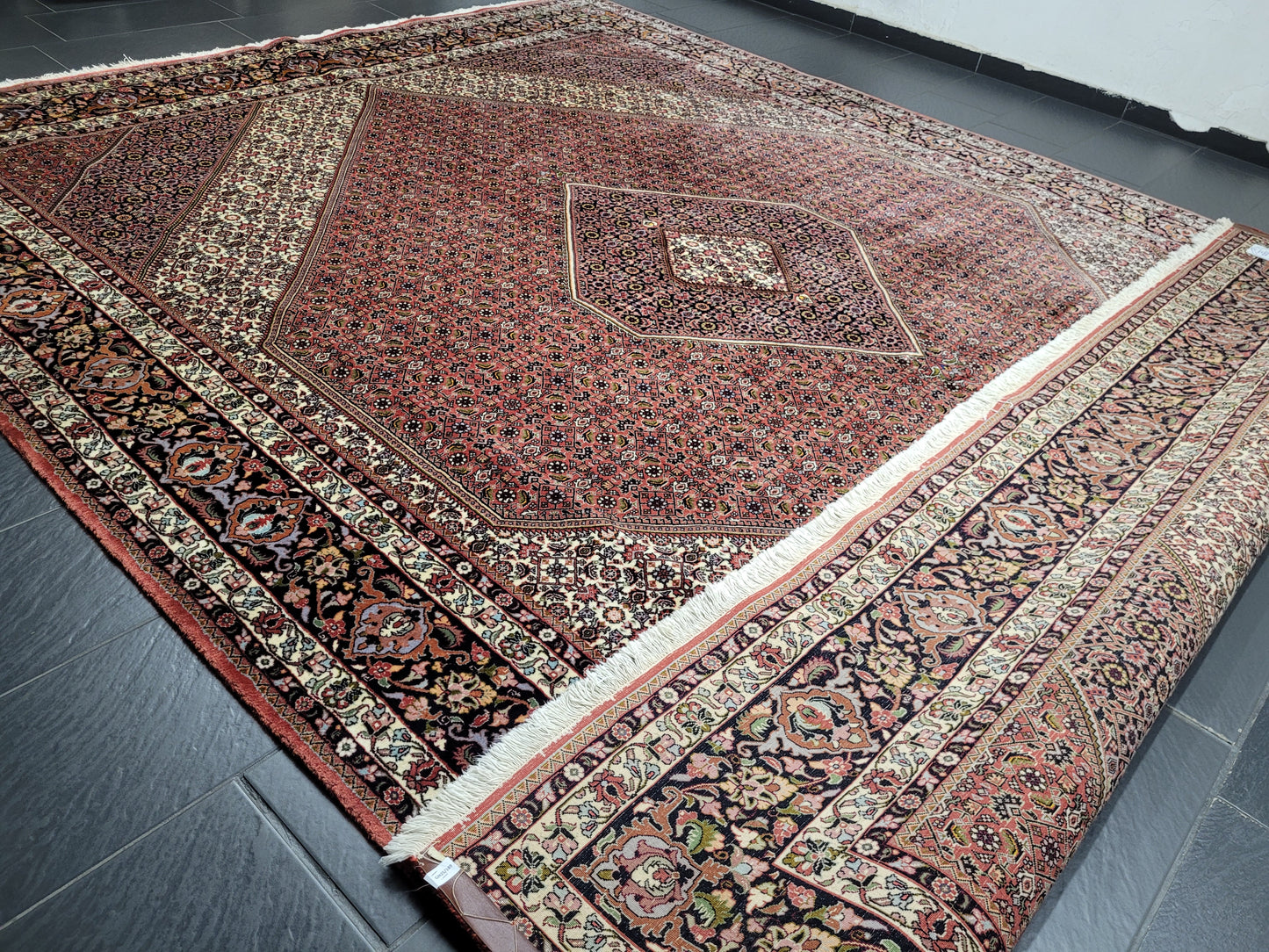 Bidjar Teppich Korkwolle feine Knüpfung großes Rhombus-Medaillon