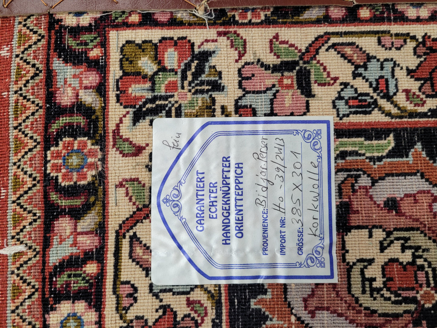 Bidjar Teppich Korkwolle feine Knüpfung großes Rhombus-Medaillon