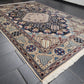 Nain Teppich Wolle mit Seide feine Knüpfung geometrisches Medaillon 310 × 200 cm