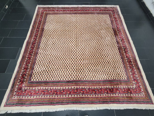 Sarough Teppich reine Wolle florales Allover Muster 280x275 cm