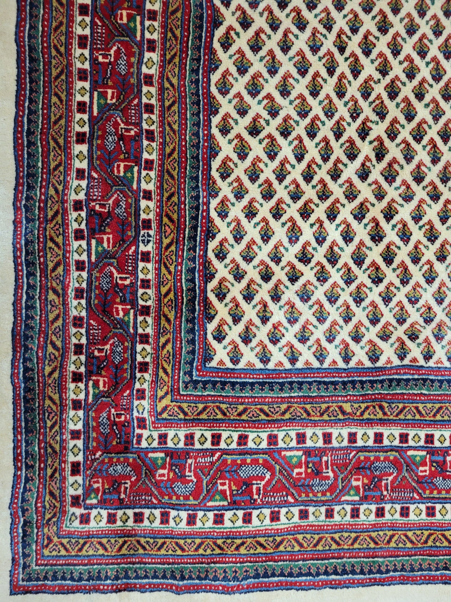 Sarough Teppich reine Wolle florales Allover Muster 280x275 cm