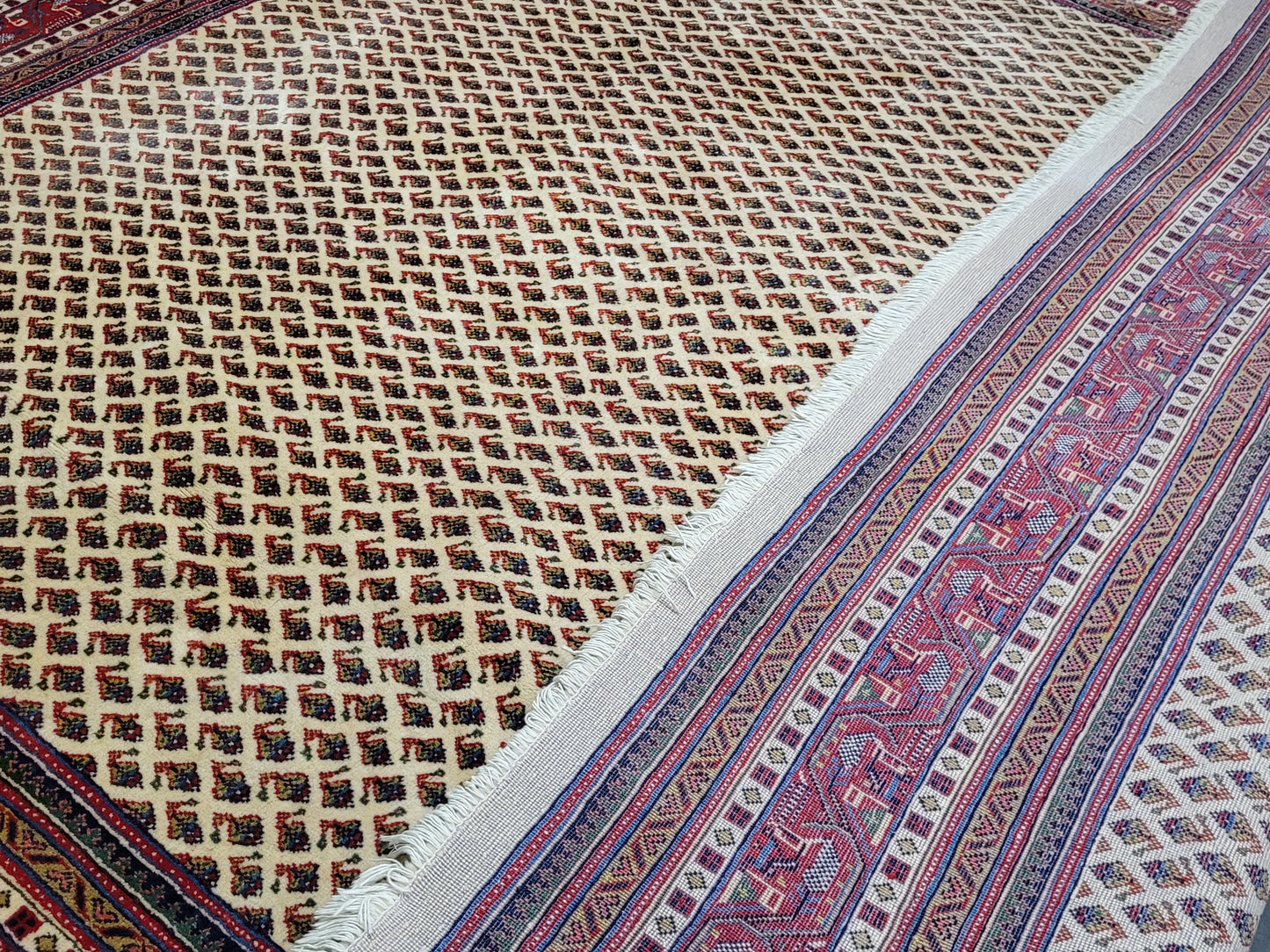 Sarough Teppich reine Wolle florales Allover Muster 280x275 cm