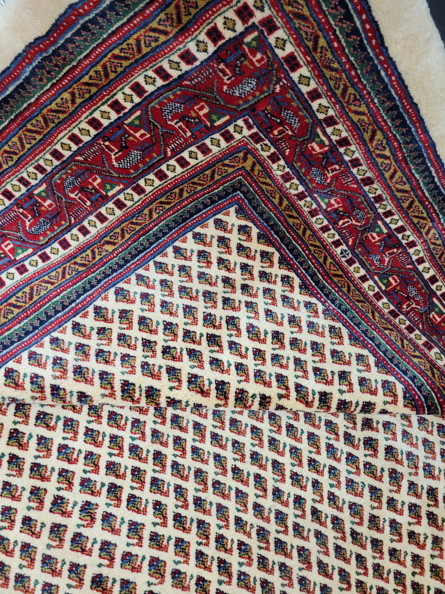 Sarough Teppich reine Wolle florales Allover Muster 280x275 cm