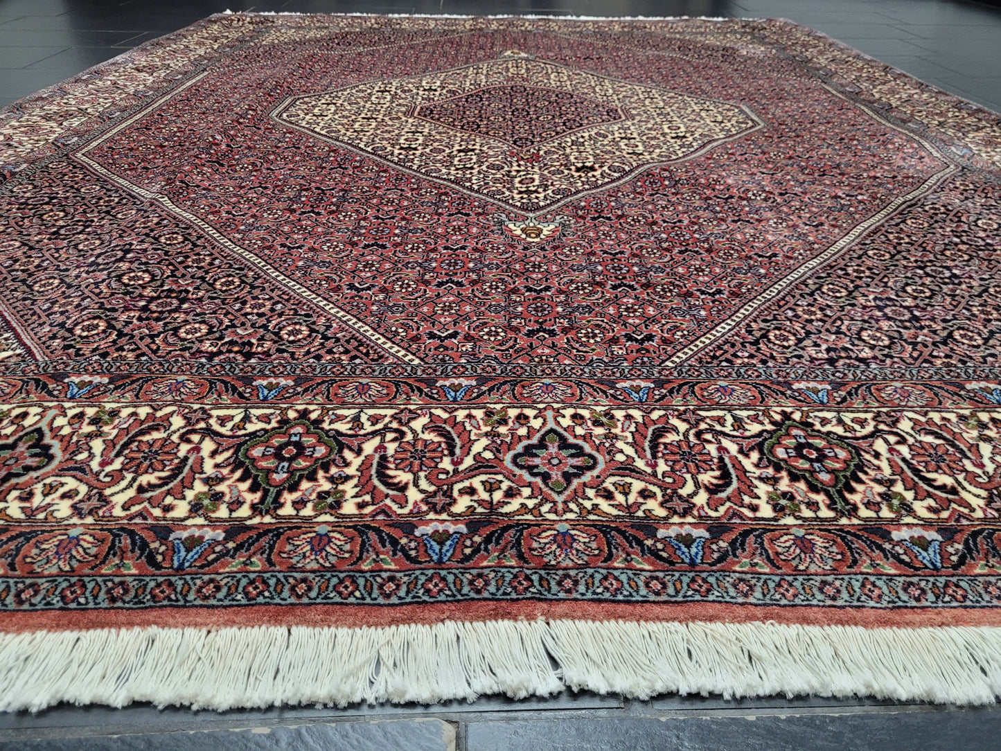 Täbriz Bidjar Tekab Teppich Korkwolle feine Knüpfung 270x210 cm