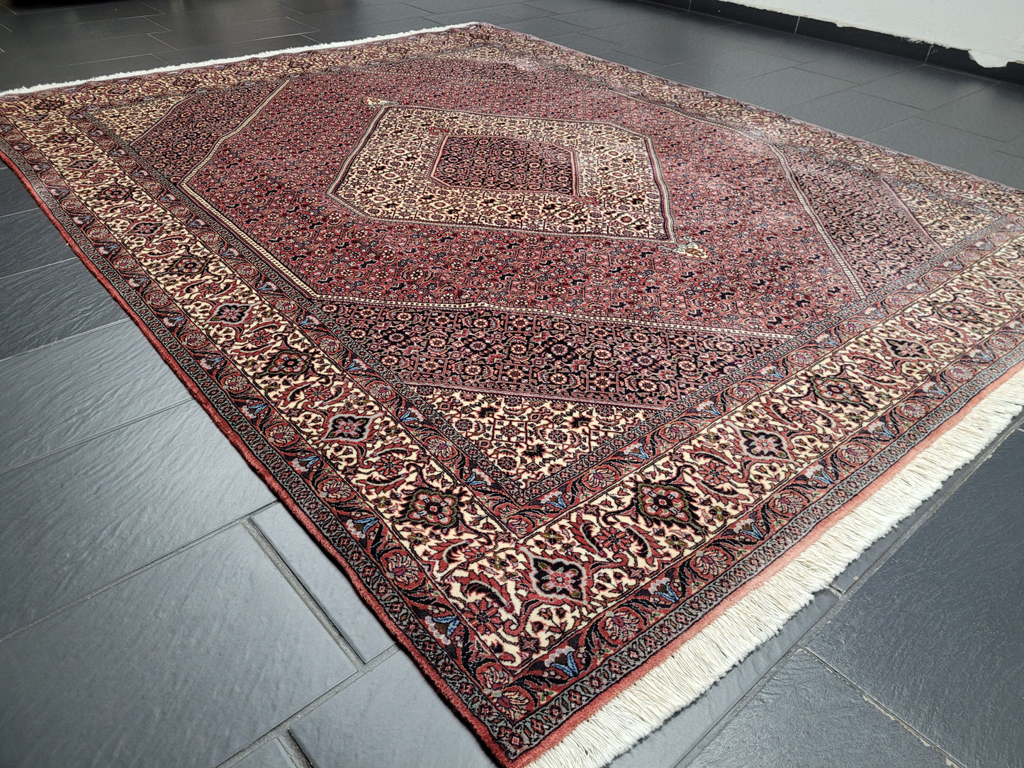 Täbriz Bidjar Tekab Teppich Korkwolle feine Knüpfung 270x210 cm