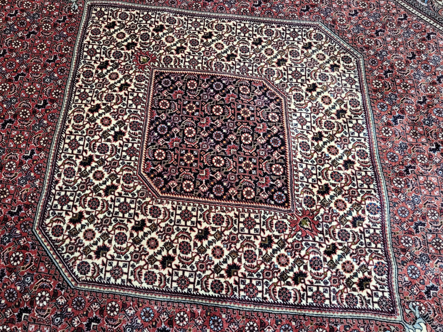 Täbriz Bidjar Tekab Teppich Korkwolle feine Knüpfung 270x210 cm