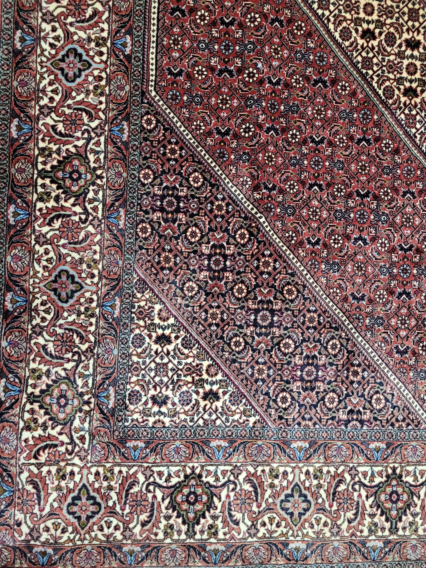 Täbriz Bidjar Tekab Teppich Korkwolle feine Knüpfung 270x210 cm