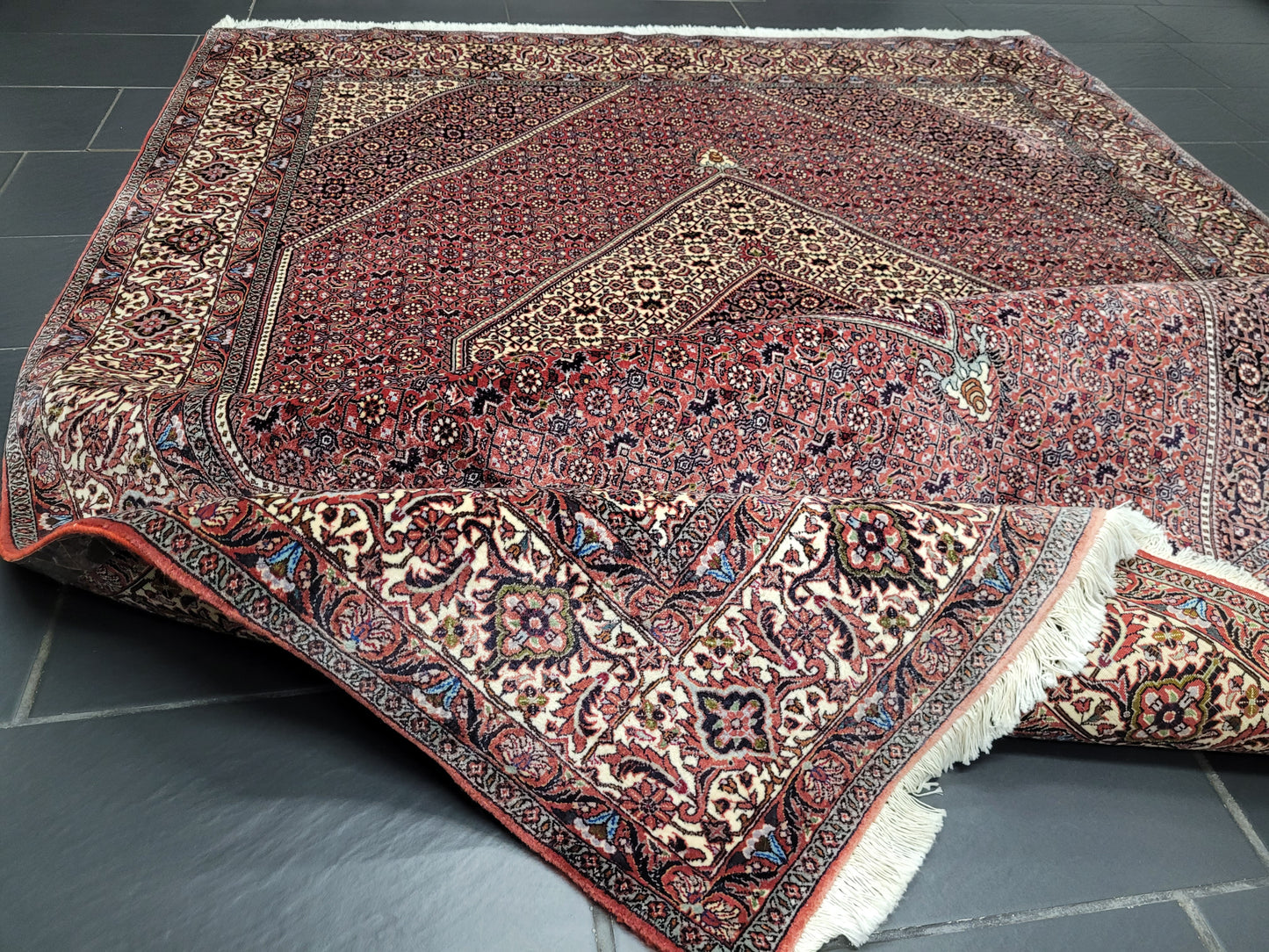 Täbriz Bidjar Tekab Teppich Korkwolle feine Knüpfung 270x210 cm