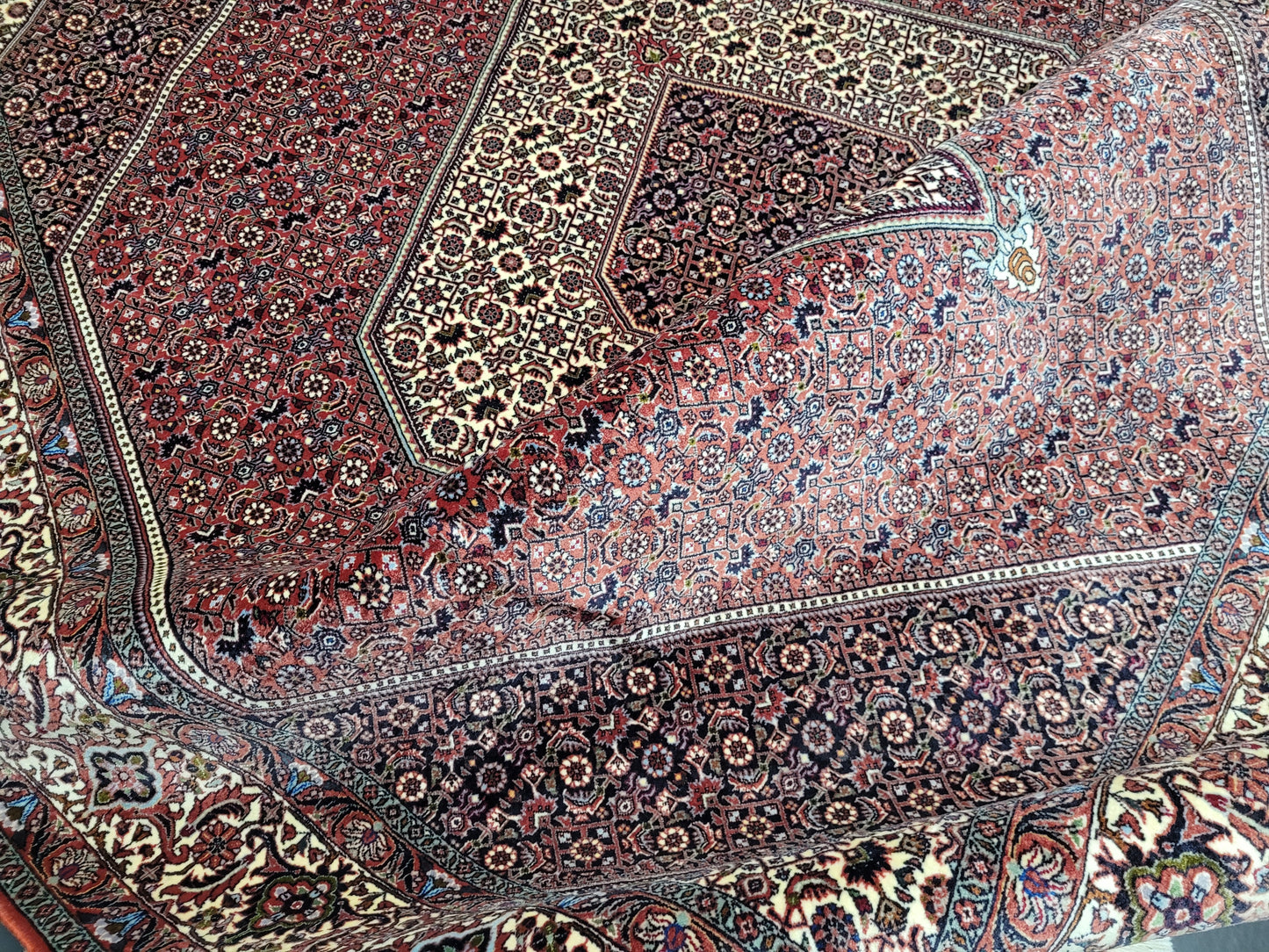 Täbriz Bidjar Tekab Teppich Korkwolle feine Knüpfung 270x210 cm