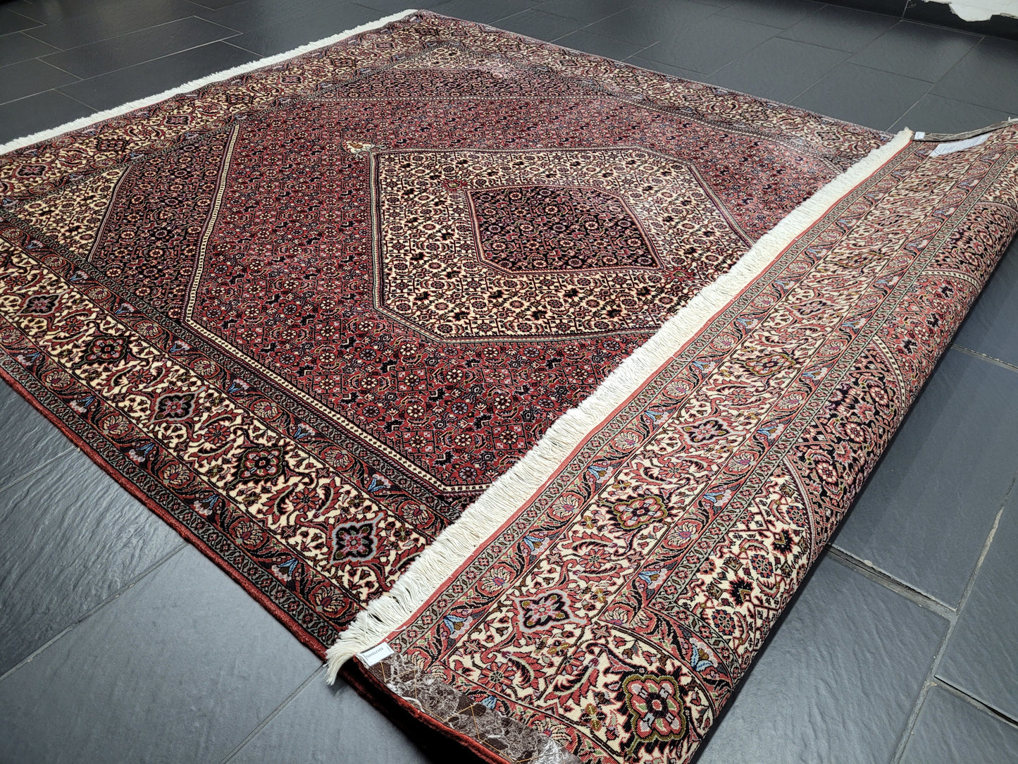 Täbriz Bidjar Tekab Teppich Korkwolle feine Knüpfung 270x210 cm