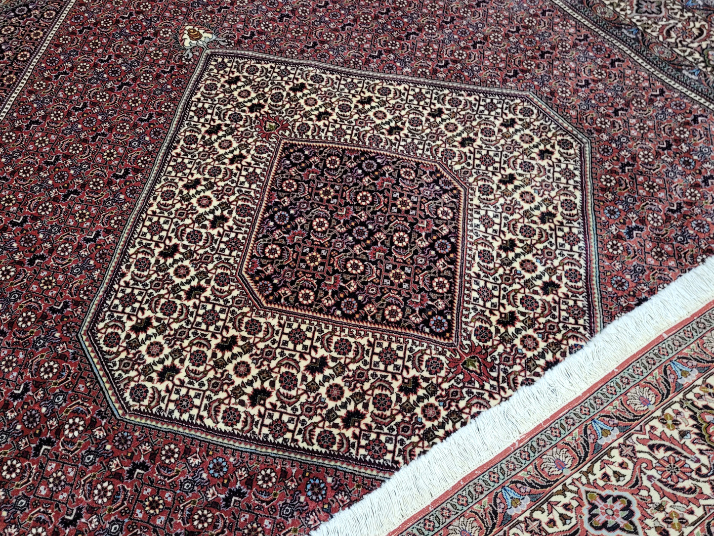 Täbriz Bidjar Tekab Teppich Korkwolle feine Knüpfung 270x210 cm