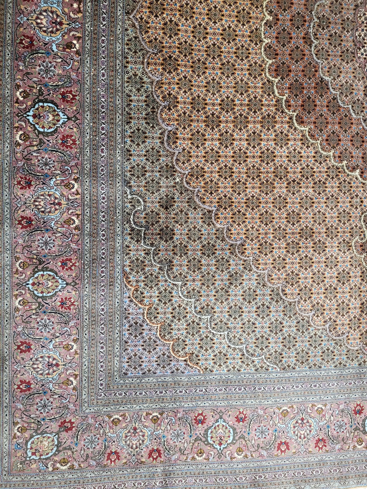 Täbriz Teppich Korkwolle feine Knüpfkunst 300 × 290 cm