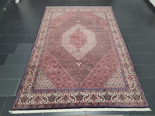 Bidjar Teppich Korkwolle Tekab fein Hexagon Medaillon 310x200 cm