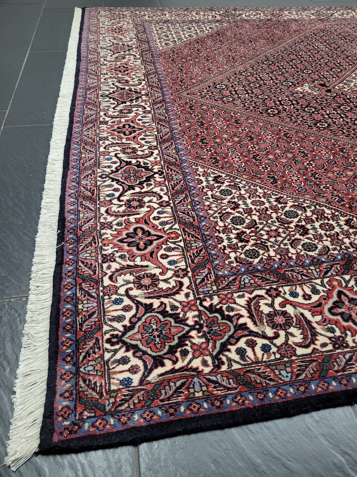 Bidjar Teppich Korkwolle Tekab fein Hexagon Medaillon 310x200 cm