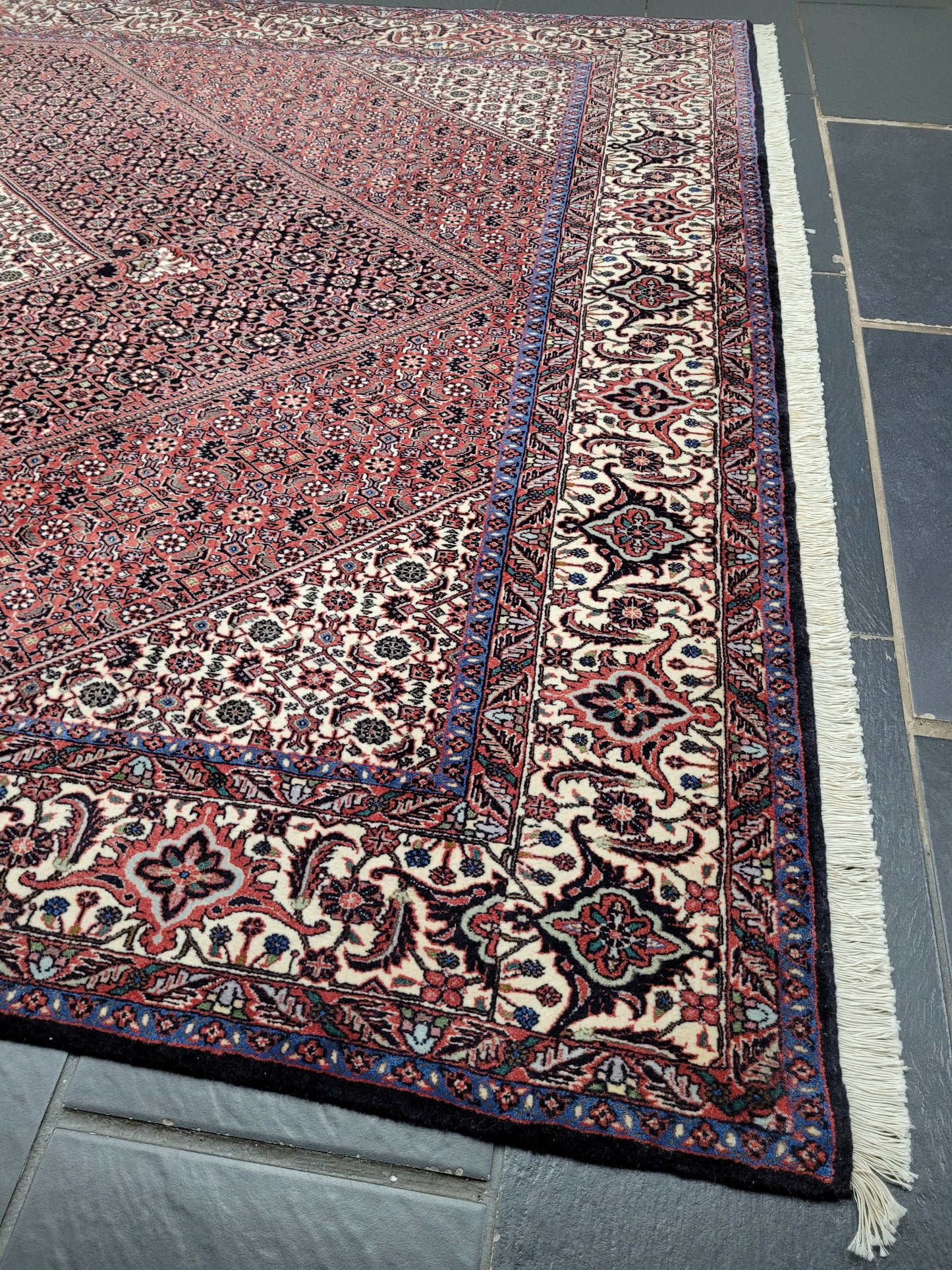 Bidjar Teppich Korkwolle Tekab fein Hexagon Medaillon 310x200 cm