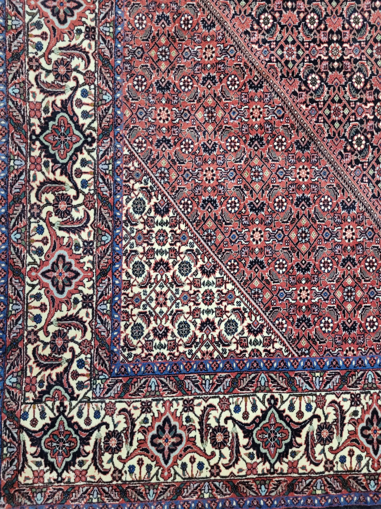 Bidjar Teppich Korkwolle Tekab fein Hexagon Medaillon 310x200 cm