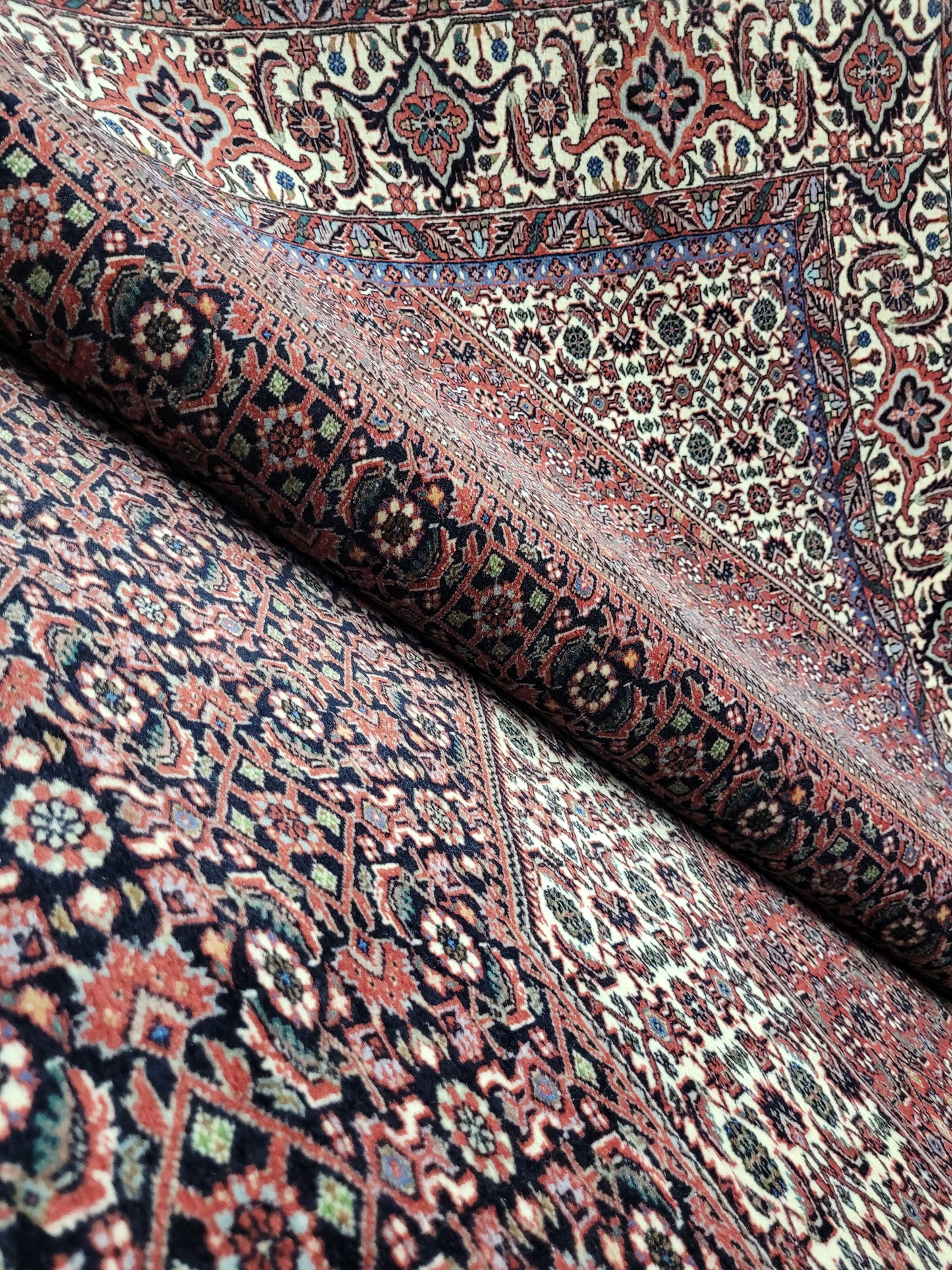 Bidjar Teppich Korkwolle Tekab fein Hexagon Medaillon 310x200 cm