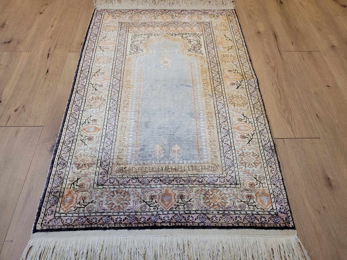 Kayseri Gebetsteppich 134x90 cm feine Wolle Flussdesign