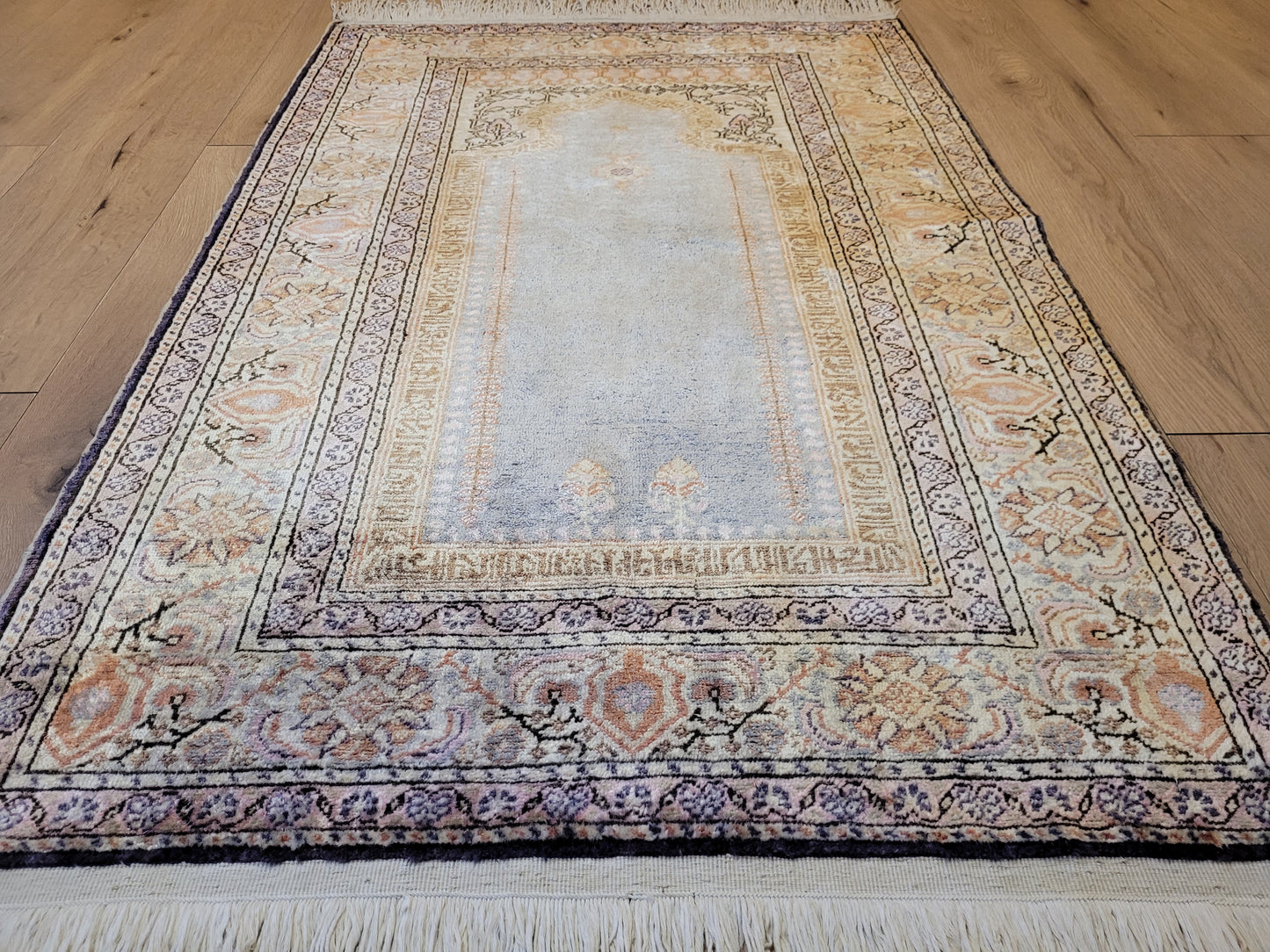 Kayseri Gebetsteppich 134x90 cm feine Wolle Flussdesign