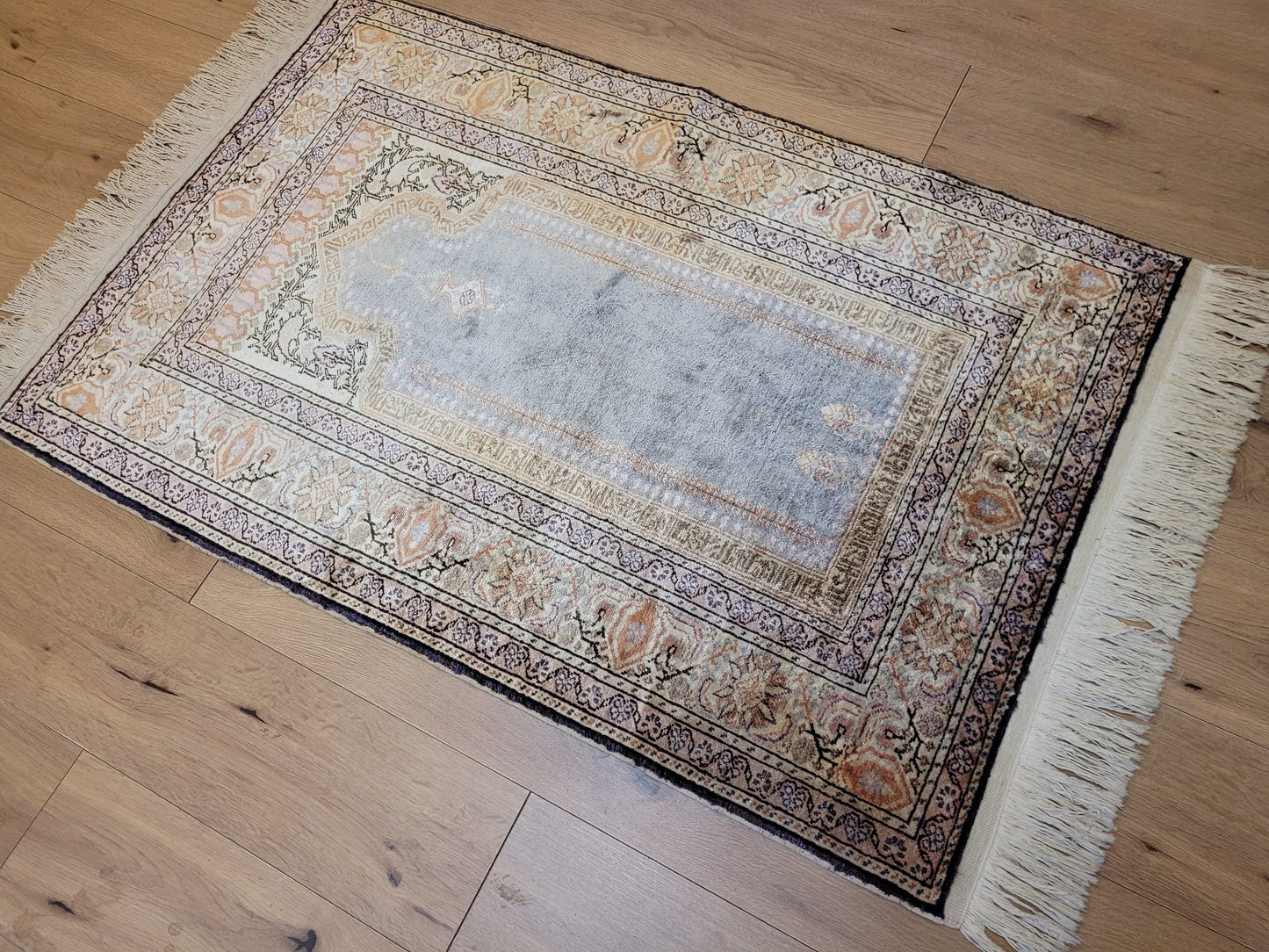 Kayseri Gebetsteppich 134x90 cm feine Wolle Flussdesign