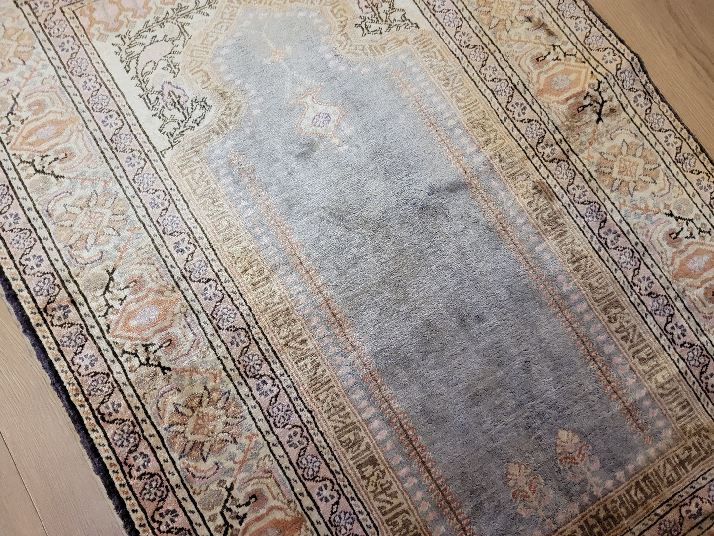 Kayseri Gebetsteppich 134x90 cm feine Wolle Flussdesign