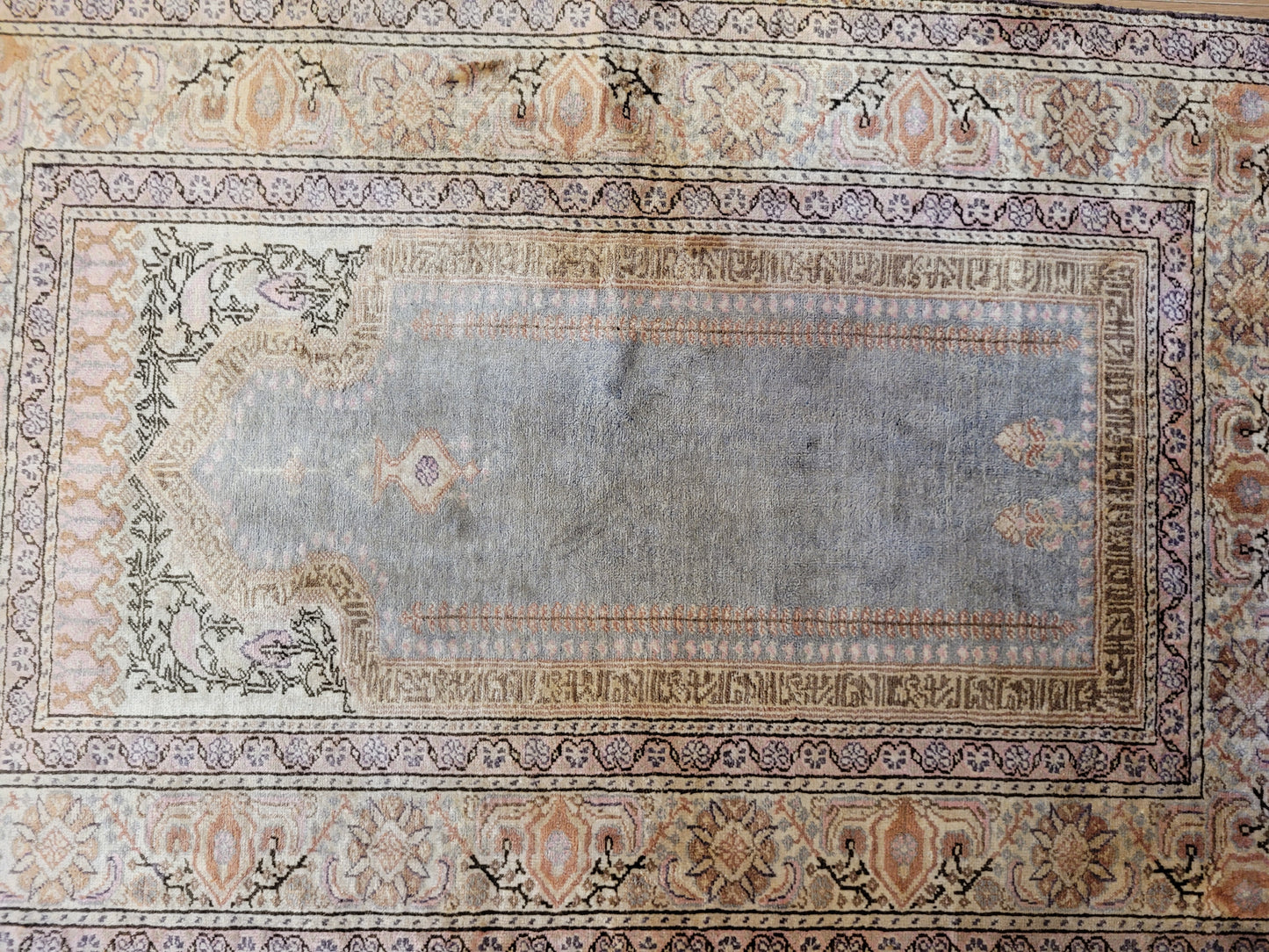 Kayseri Gebetsteppich 134x90 cm feine Wolle Flussdesign