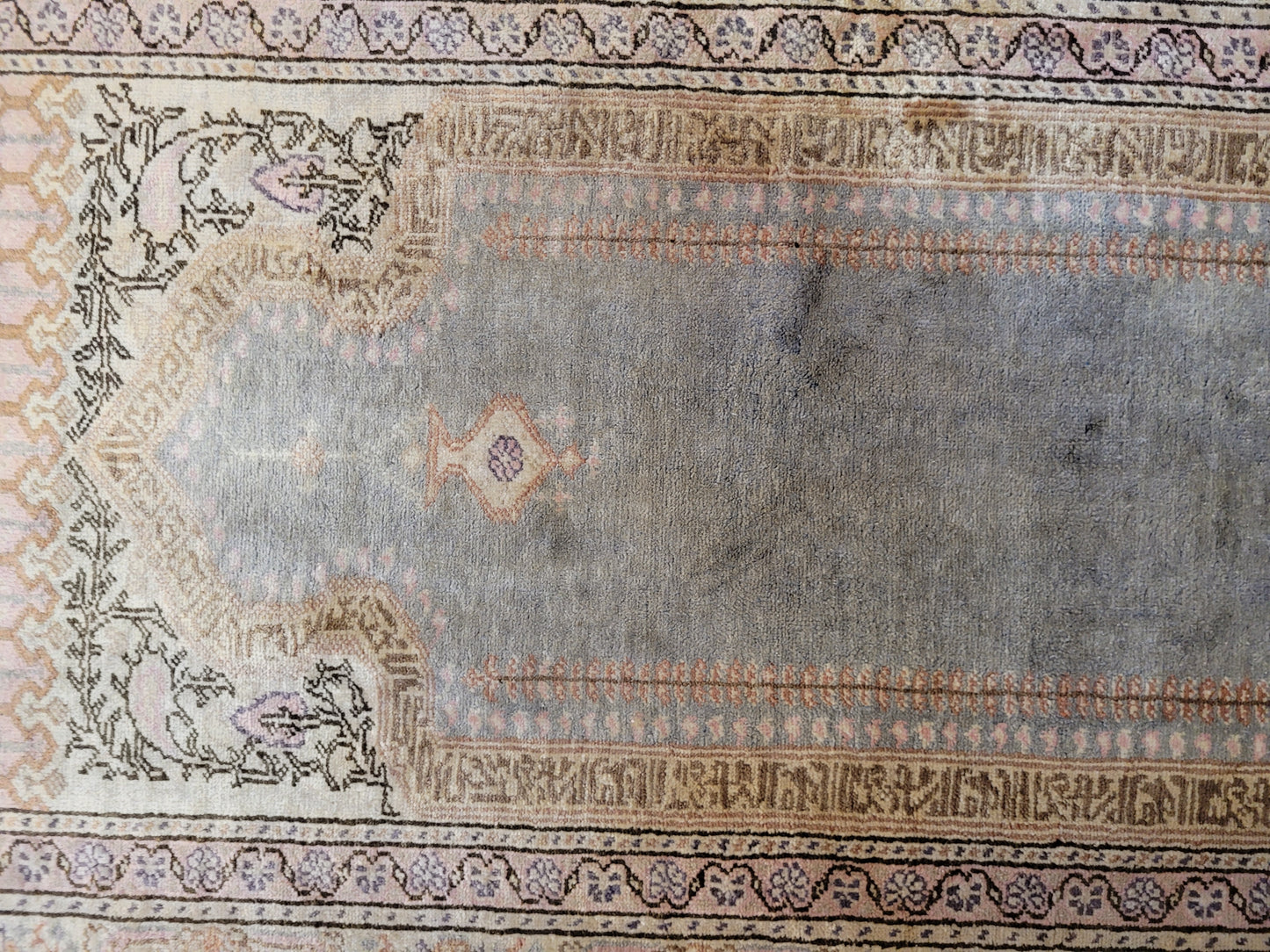 Kayseri Gebetsteppich 134x90 cm feine Wolle Flussdesign