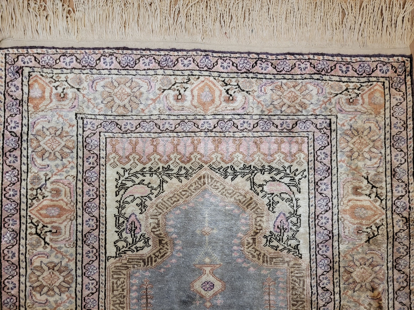 Kayseri Gebetsteppich 134x90 cm feine Wolle Flussdesign