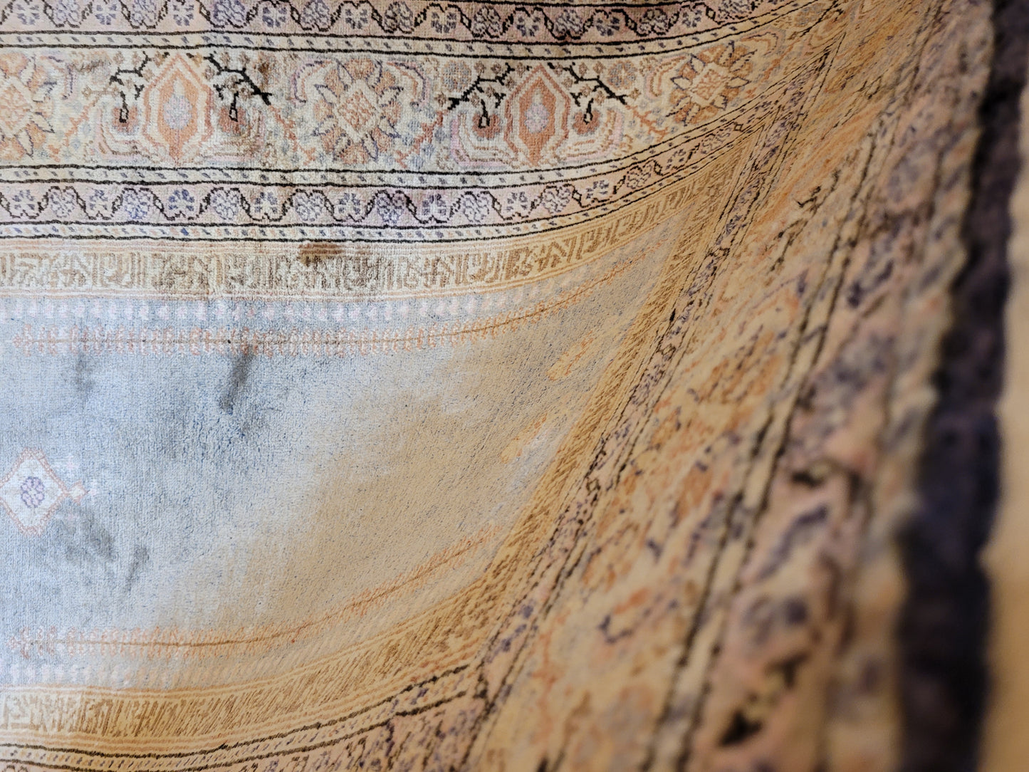 Kayseri Gebetsteppich 134x90 cm feine Wolle Flussdesign