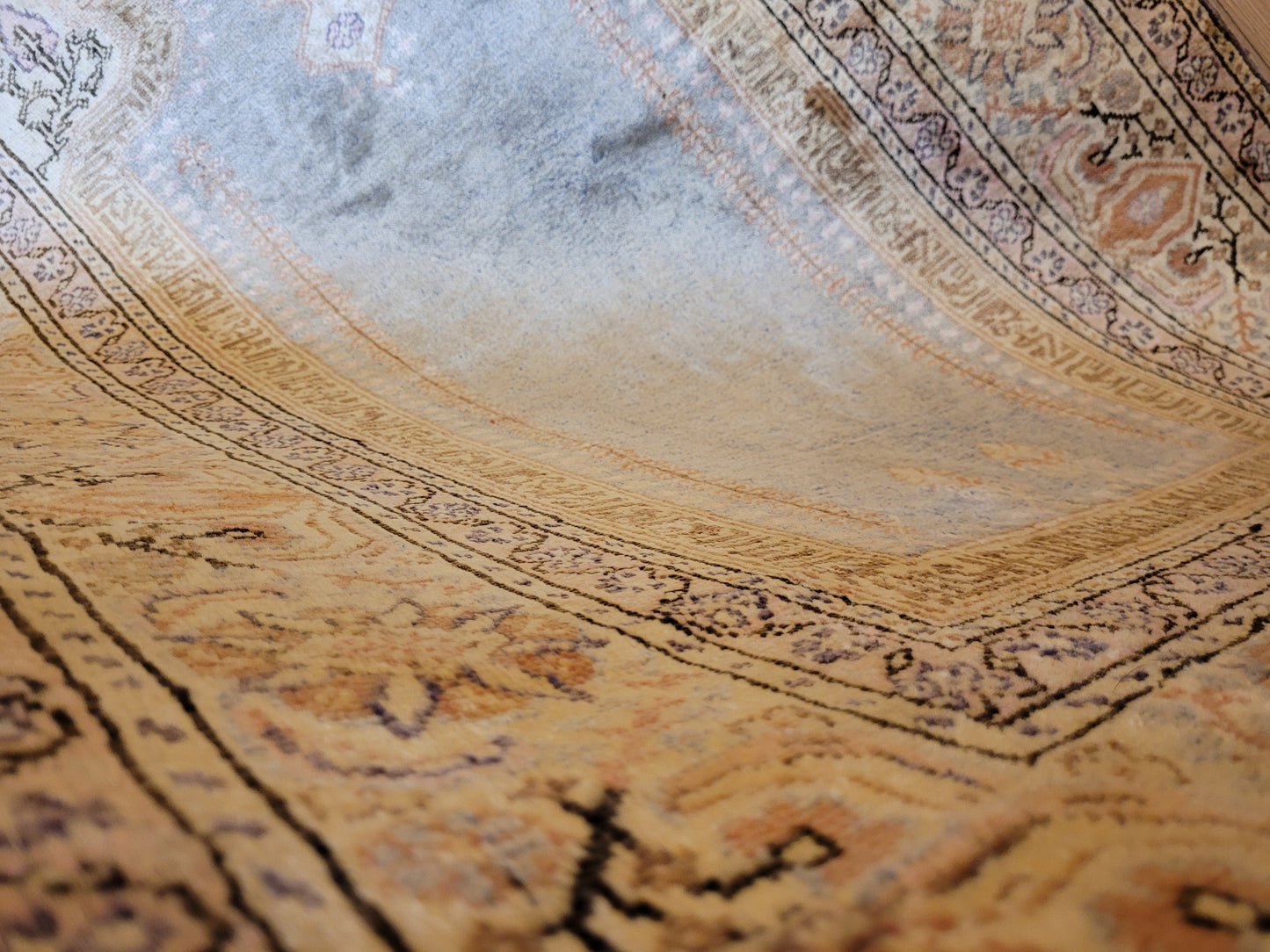 Kayseri Gebetsteppich 134x90 cm feine Wolle Flussdesign