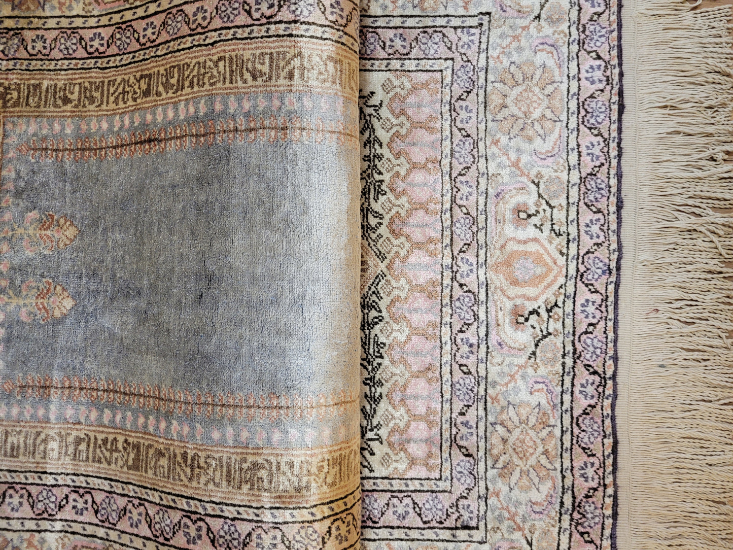 Kayseri Gebetsteppich 134x90 cm feine Wolle Flussdesign