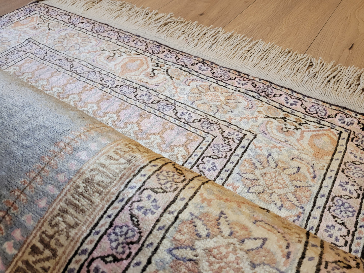 Kayseri Gebetsteppich 134x90 cm feine Wolle Flussdesign